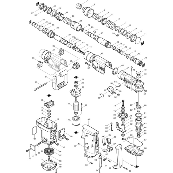 Makita HR4000C Main Assembly