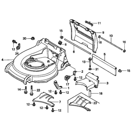 Cutter Housing for Honda HRD535