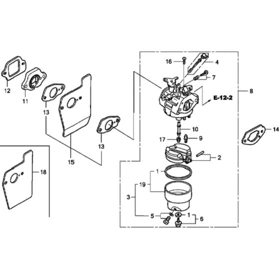 Carburetor for Honda HRD536C2