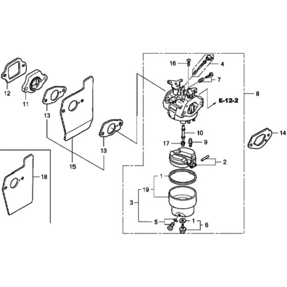 Carburetor for Honda HRD536C2