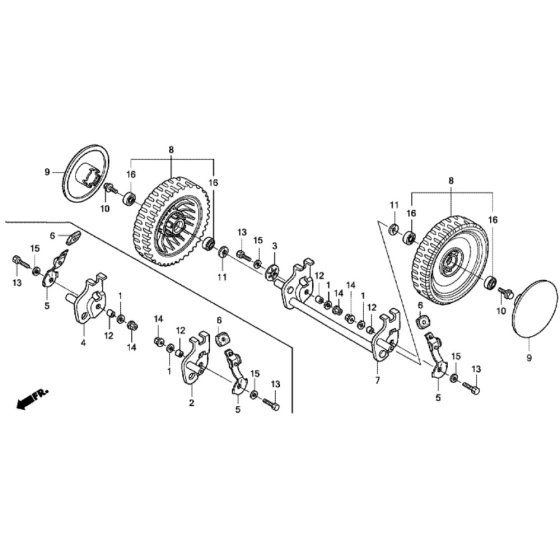 Front Wheel Assembly for Honda