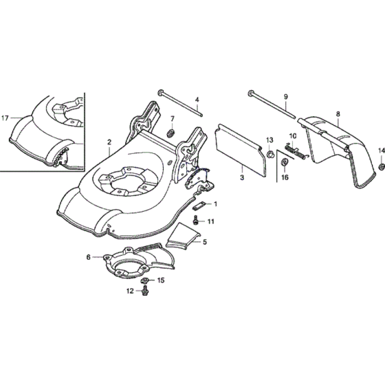Cutter Housing for Honda HRG415 SD