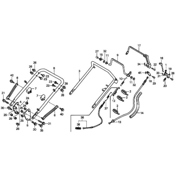 Handle Pipe for Honda HRH536K3