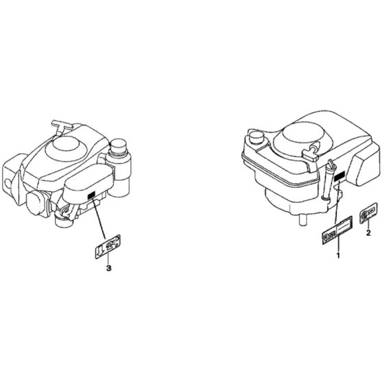 Honda HRH536K3 Label