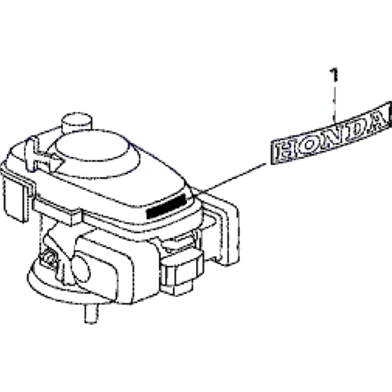 Label 1 for Honda HRX476 SX
