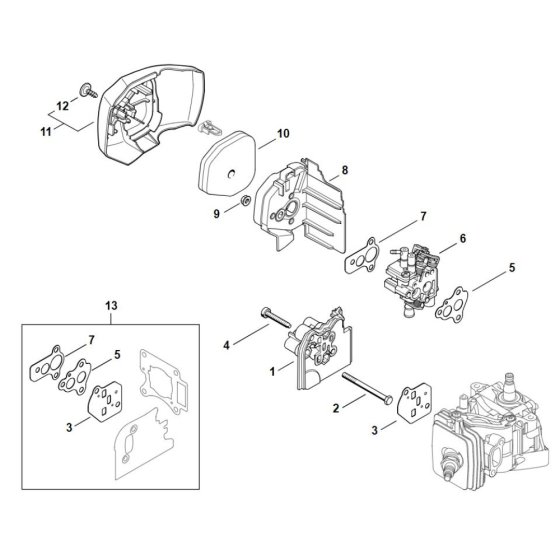 Spacer Flange & Air Filter
