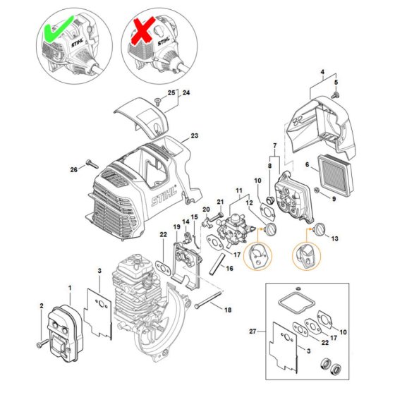 Air Filter for Stihl HT 134