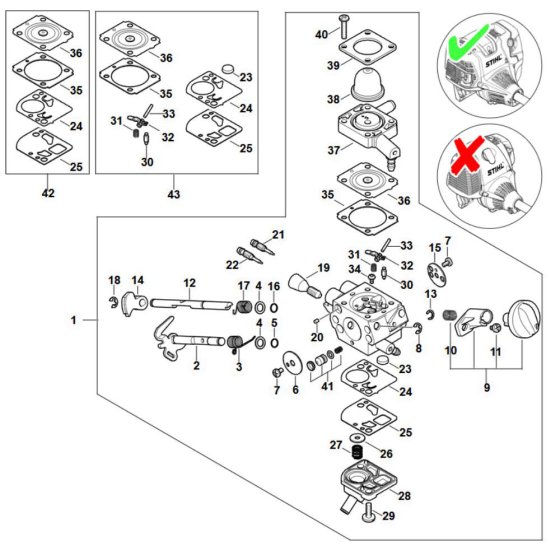 Carburetor Assembly for Stihl HT 134