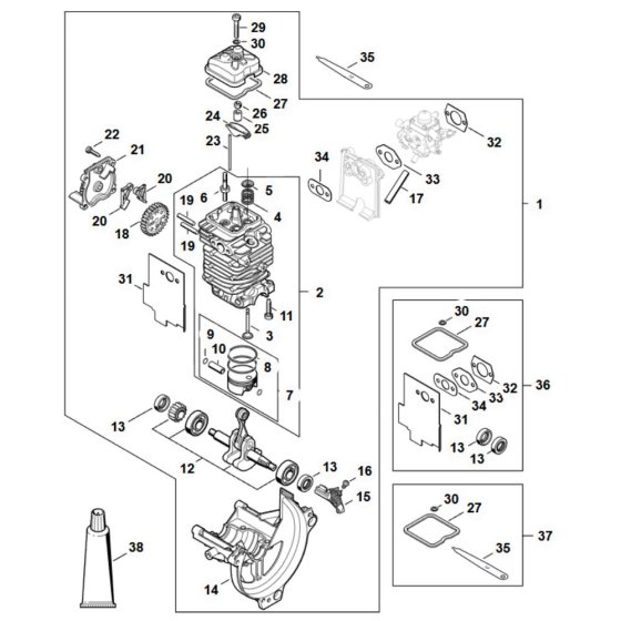 Engine Ø 43mm Assembly