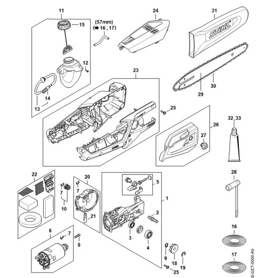Powerhead Assembly for Stihl HTA 50