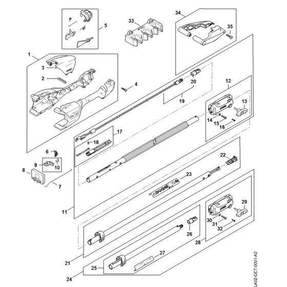 Handle Housing for Stihl HTA 50