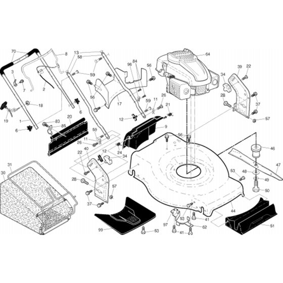 Frame & Engine Assembly HU600L