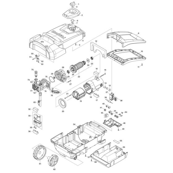 Makita HW1200 Assembly