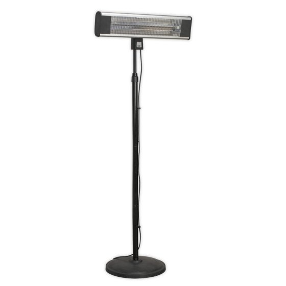 High Efficiency Carbon Fibre Infrared Patio Heater 1800W/230V with Telescopic Floor Stand Sealey Part No. IFSH1809R