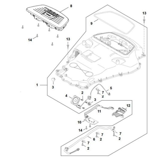 Upper Housing for Stihl iMOW 7.0 PRO