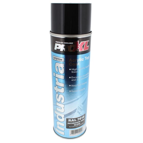 ProXL Industrial Anthracite Grey (500ML) Acrylic Topcoat Aerosol - RAL 7016