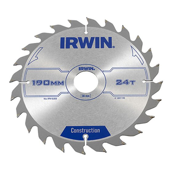 Irwin 190mm Circular Saw Blade