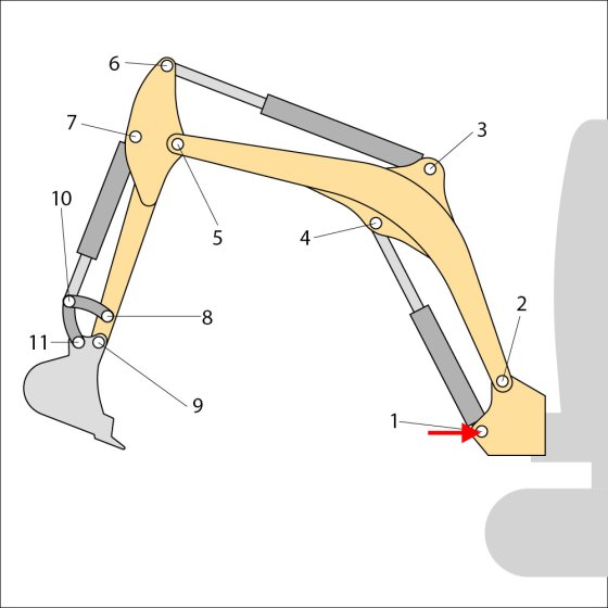 Bush (Position 1) for JCB 8060 Mini Excavators