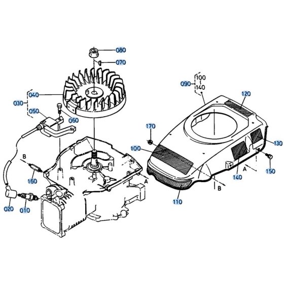 Magneto Assembly for Kubota W5019-PC Mower