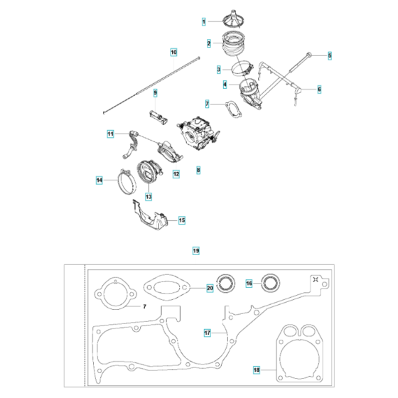 Carburettor for Husqvarna K1270 I