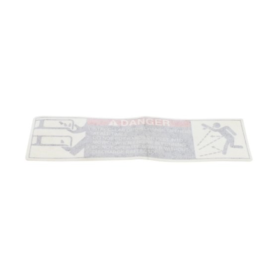 Label Danger for Kubota RCK40LT, RCK54 Tractors - OEM No. K5112 73110