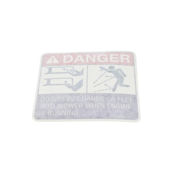 Label Danger for Kubota RCK40LT, RCK54D Tractors - OEM No. K5112 73120