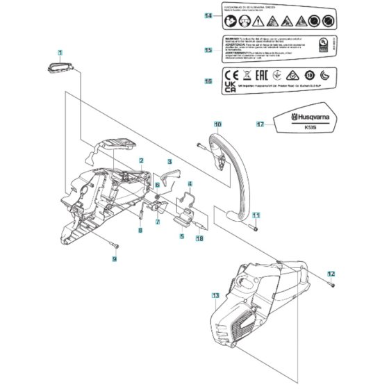 Chassis for Husqvarna K535I