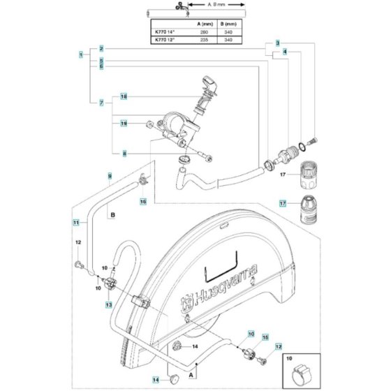 Water Hose Assembly for K770