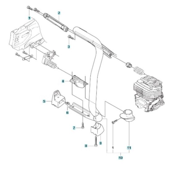 Support Assembly for Husqvarna K770