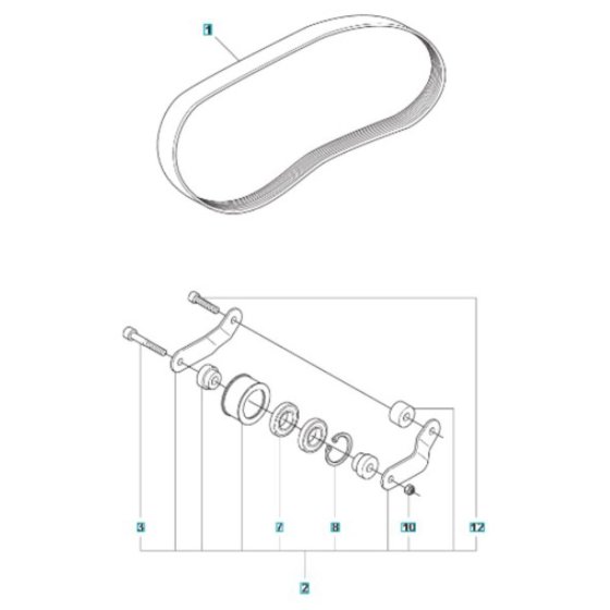 Belt Assembly for Husqvarna K970