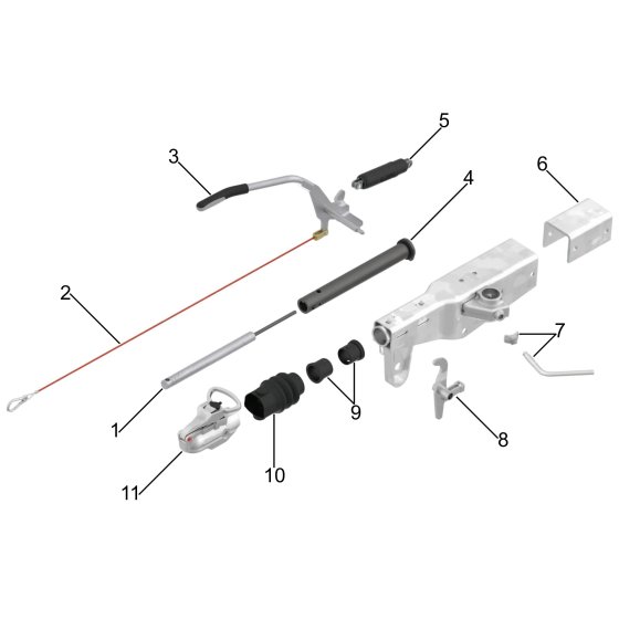 Complete Assembly for Knott KRV7.5 Overrun Device