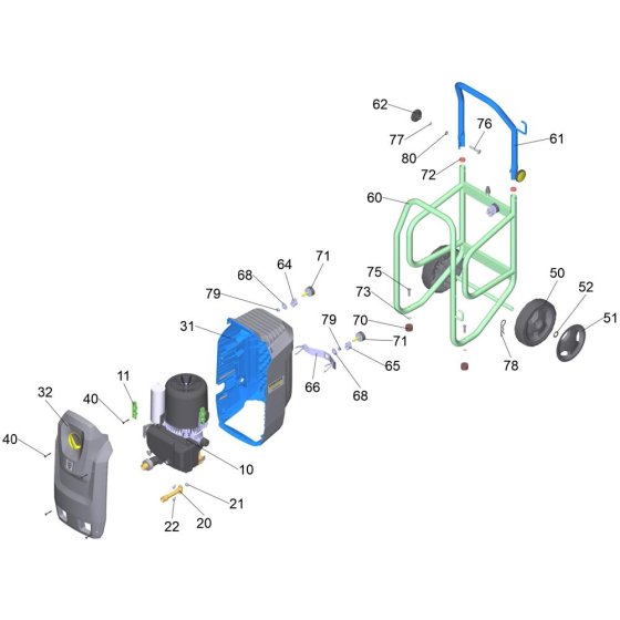 Housing Assembly for Karcher HD 7-16-4 M Cage Pressure Washer