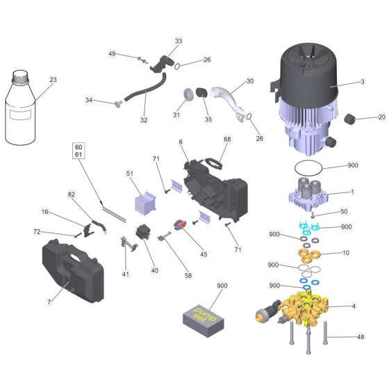 Pump Assembly for Karcher HD 7-16-4 M Cage Pressure Washer