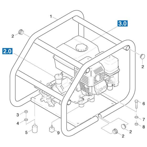 Frame Assembly for Karcher HD 728 B Cage Pressure Washer