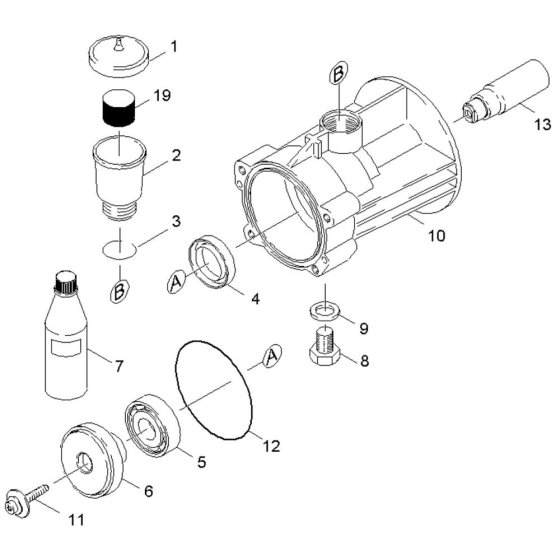 Transmission Assembly for Karcher HD 728 B Cage Pressure Washer