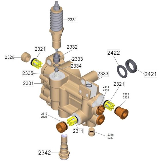 Cylinder Head Assembly for Karcher HD 9-20-4 S Pressure Washer