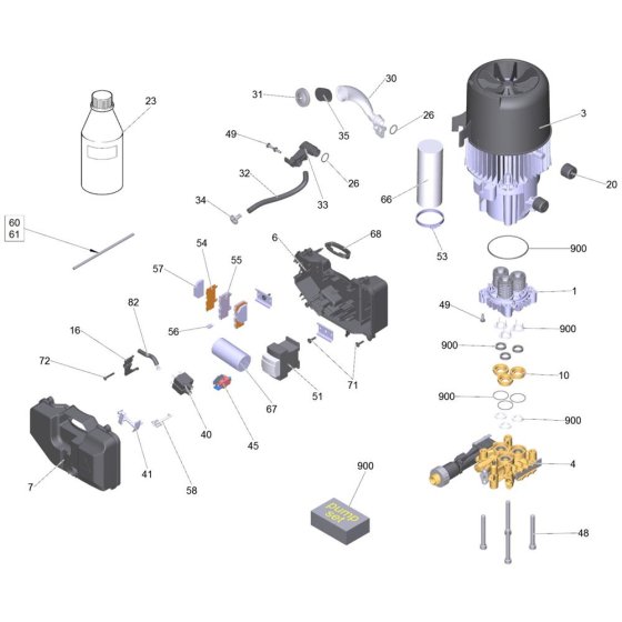 Pump Assembly for Karcher HD 6/11-4 M Pressure Washer