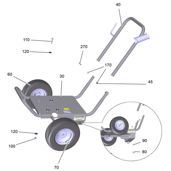 Frame Assembly for Karcher HD 8-23 G Classic Pressure Washer