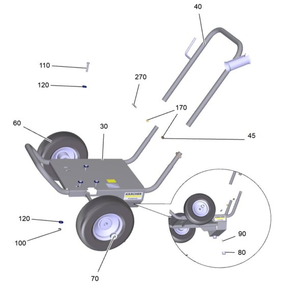 Frame Assembly for Karcher HD 9-25 G Classic Pressure Washer