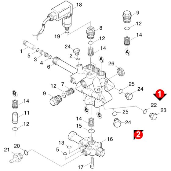 Cylinder Head Assembly for Karcher HDS 1000 DE Pressure Washer
