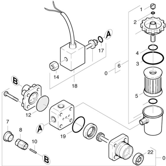 Oil Pump Assembly for Karcher HDS 1000 DE Pressure Washer