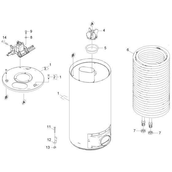 Heating Coil Assembly for Karcher HDS 12-18-4 S Pressure Washer