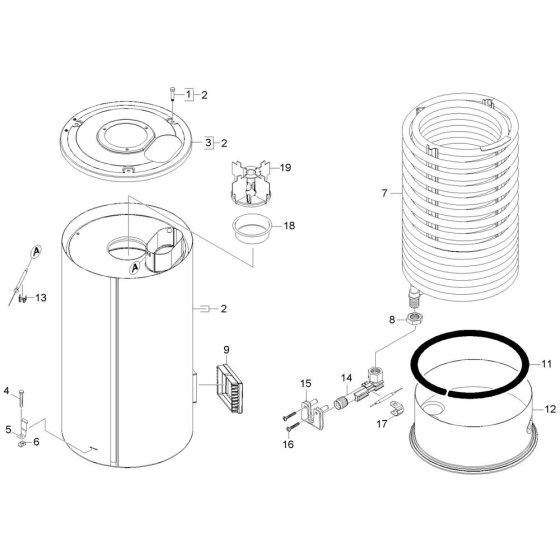 Heating Coil Assembly for Karcher HDS 5-12 C Pressure Washer