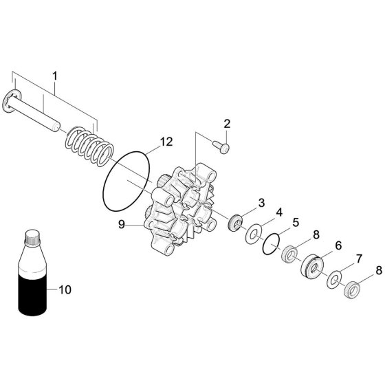 Piston Assembly for Karcher HDS 5-12 C Pressure Washer
