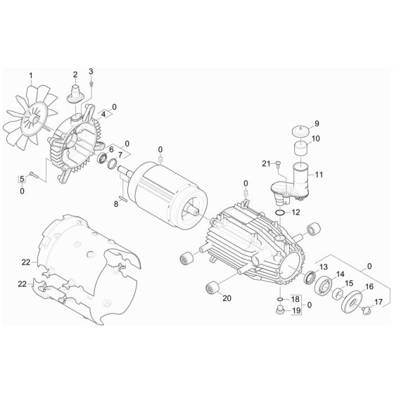 Motor Assembly for Karcher HDS 5-12 C Pressure Washer