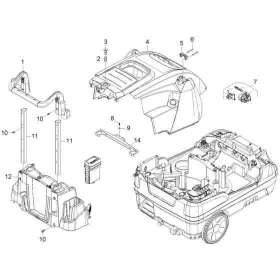 Housing Assembly for Karcher HDS 6-14 C Pressure Washer