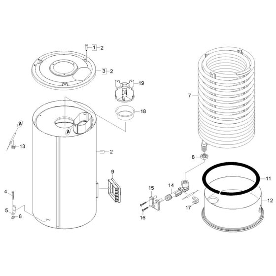 Heating Assembly for Karcher HDS 6-14 C Pressure Washer