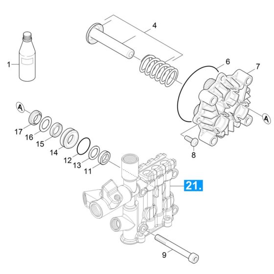 Piston Assembly for Karcher HDS 6-14 C Pressure Washer