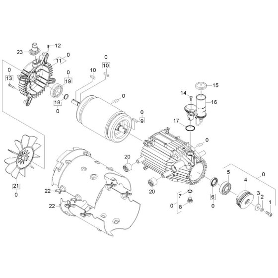 Motor Assembly for Karcher HDS 6-14 C Pressure Washer