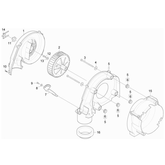 Blower Assembly for Karcher HDS 6-14 C Pressure Washer